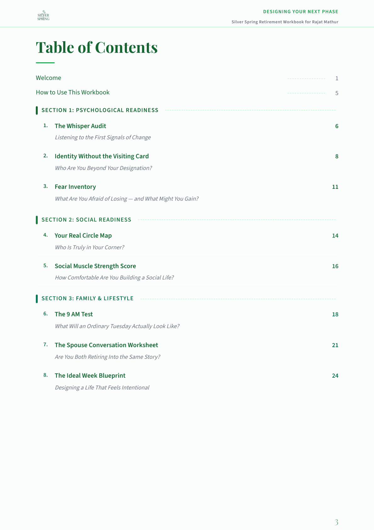 Table of Contents